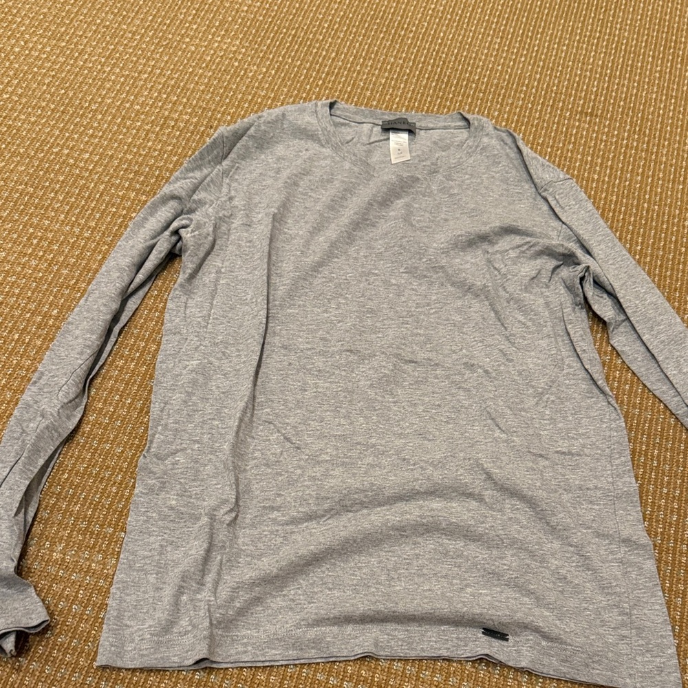 Hanro Gray Long Sleeve Shirt size small